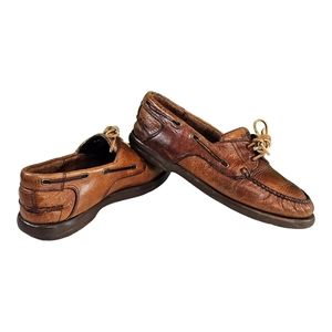RJ Colt Brown Leather Slip-On Loafer‎ Boat Shoes 601-A7 Men’s Size 10